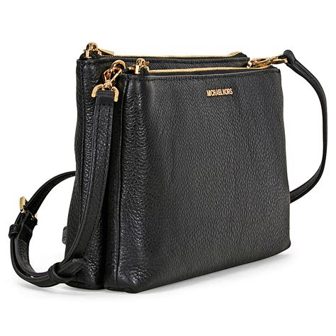 michael kors adele leather crossbody black|Michael Kors Women's Adele Leather Crossbody .